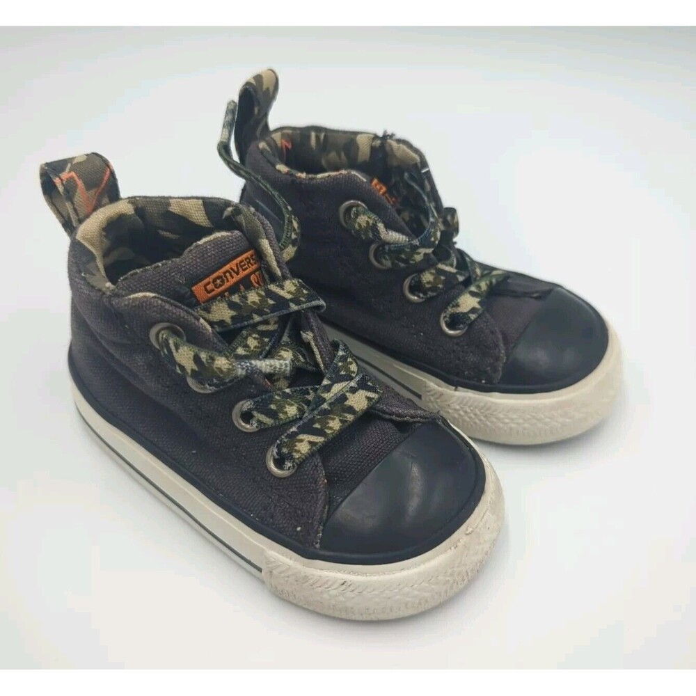 Converse Chuck Taylor All Star High Top Shoes Gray Sneakers Baby Toddler Size 3